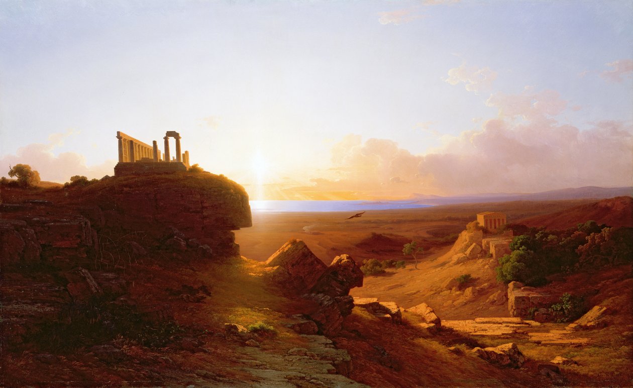 Romantik Manzara, 1860 by Antal Ligeti