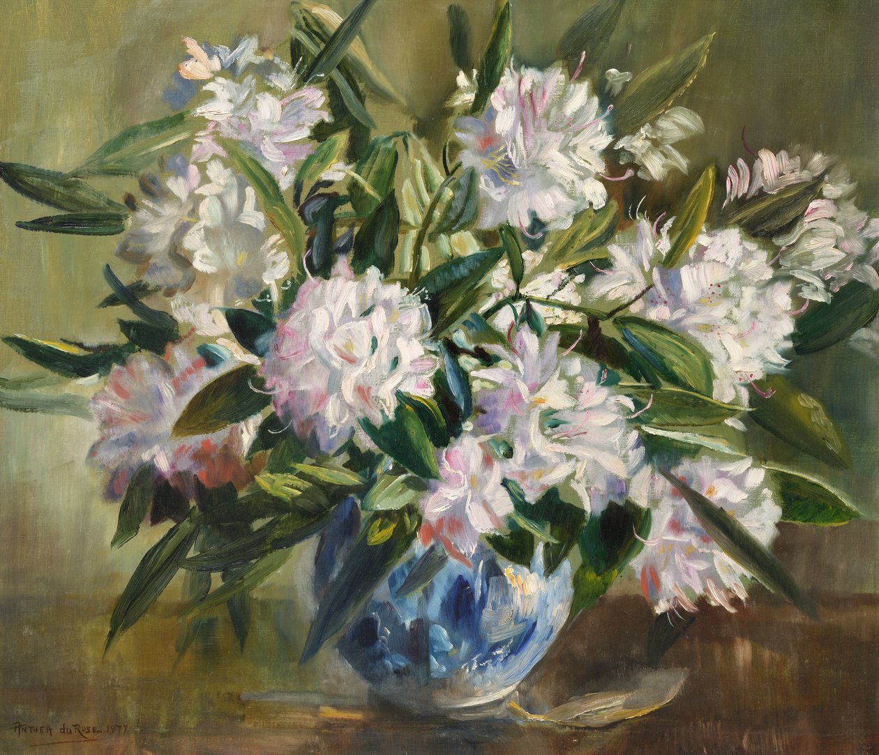Orman gülleri, soluk beyaz ve pembe by Anthea Durose