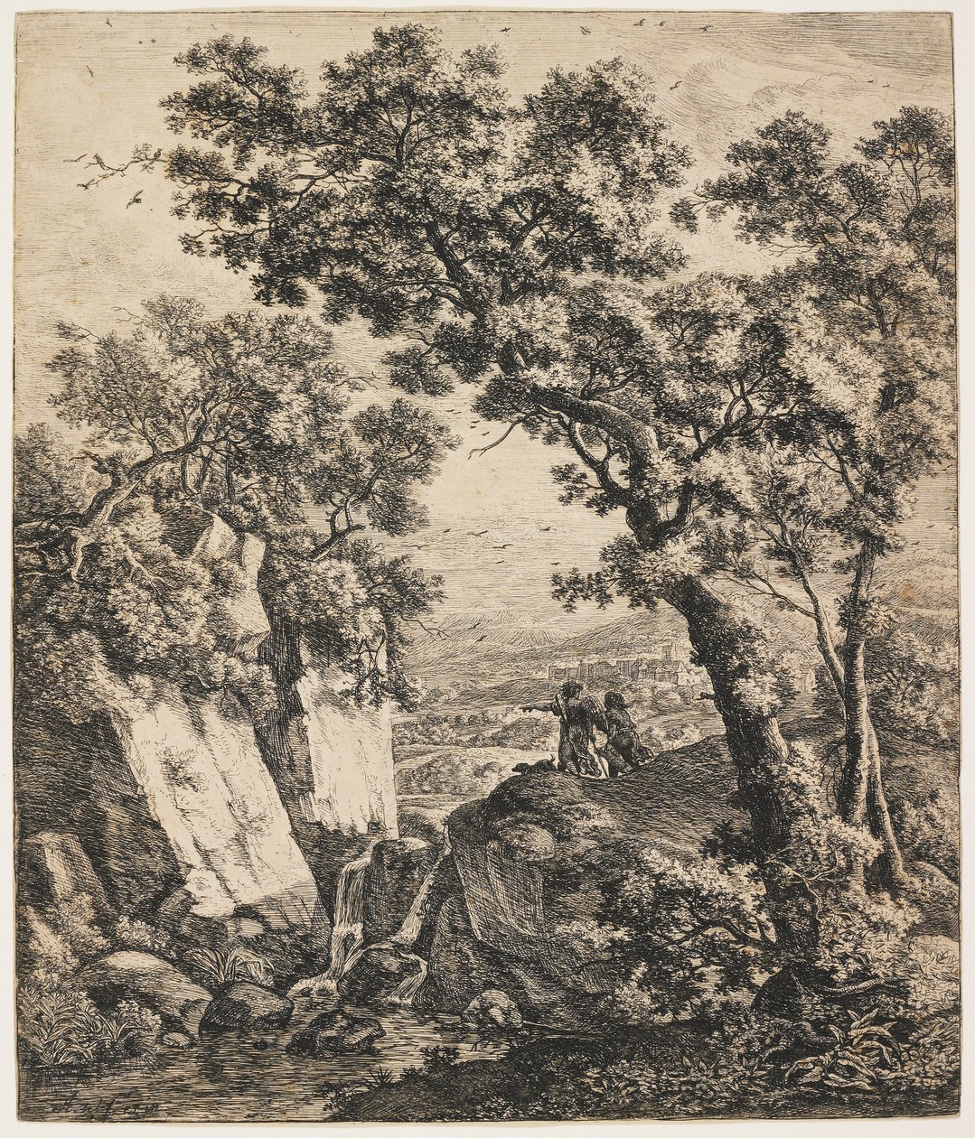 Tobias ve Melek ile Manzara, c. 1660 by Anthonie Waterloo