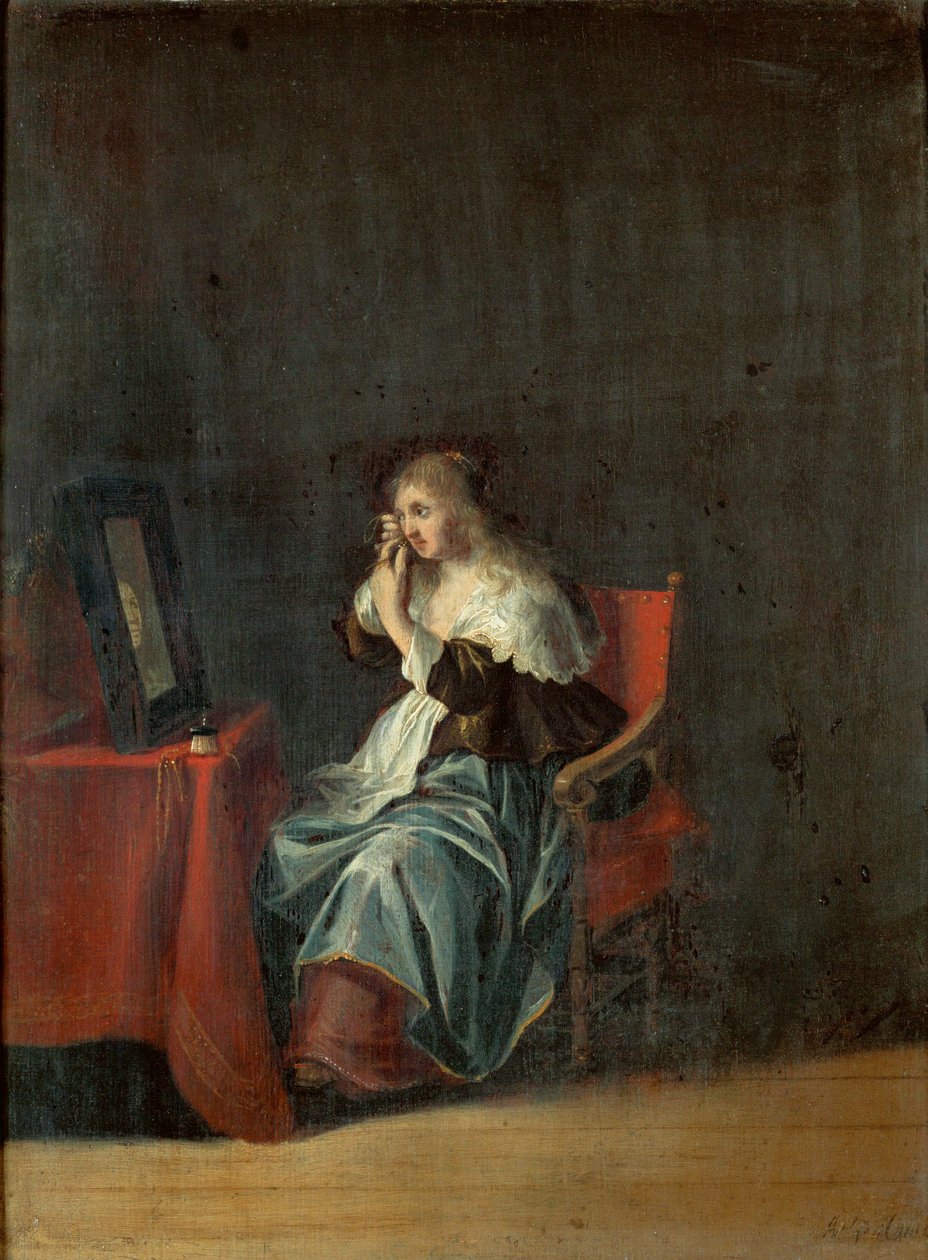 Beş duyu: görme (ahşap üzerine resim) by Anthonie (1601-73) Palamedesz