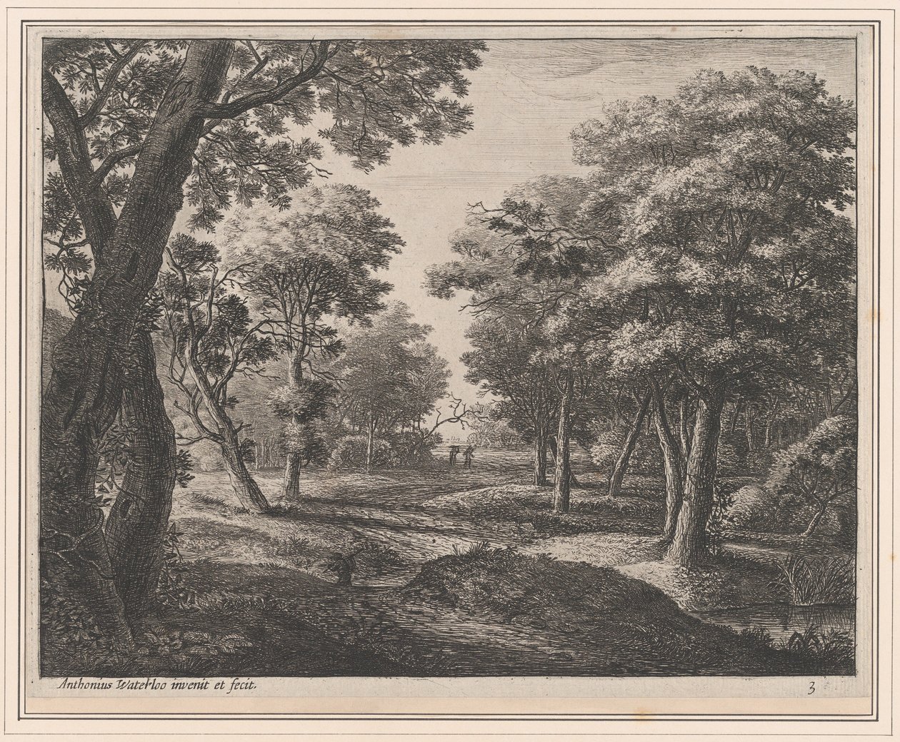 Ormanda Bir Yol, 17. yüzyıl. by Anthonie Waterloo