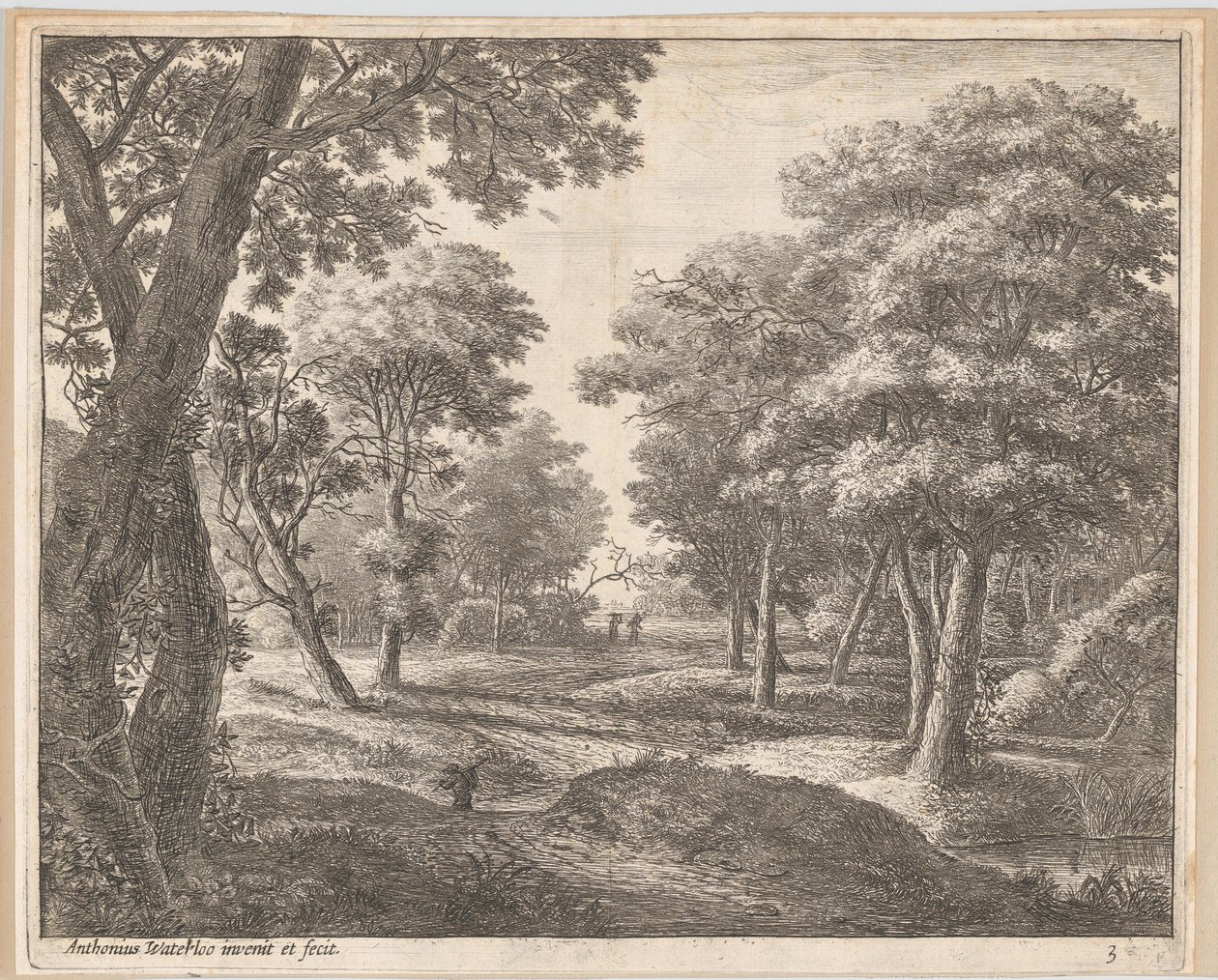 Ormanda Bir Yol, 17. yüzyıl. by Anthonie Waterloo