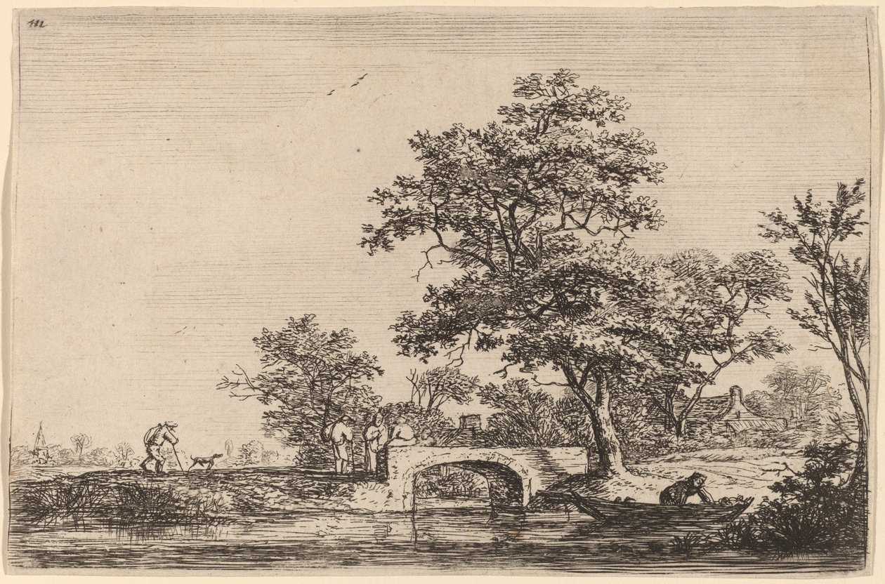 Taş Köprüde Dört Adam by Anthonie Waterloo