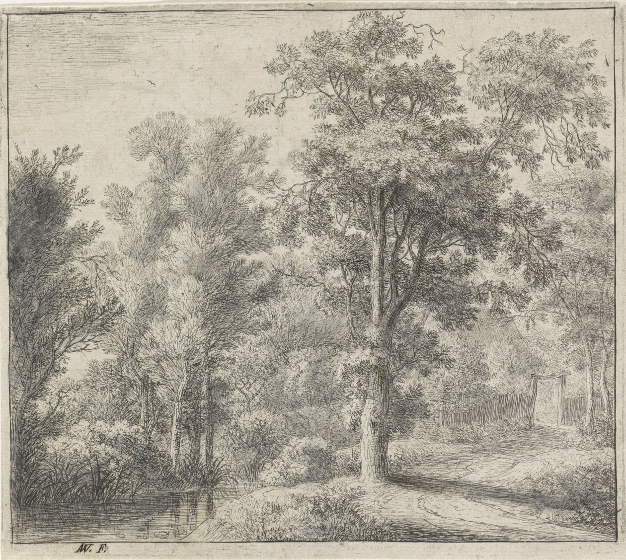 Ormana giriş Forest Views, A serisi (dizi başlığı) by Anthonie Waterloo
