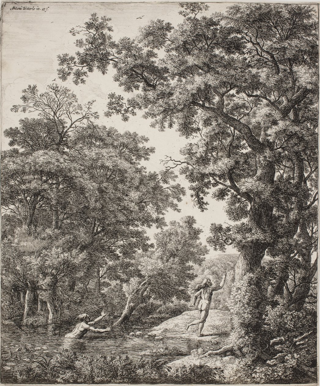 Alpheus ve Arethusa ile manzara by Anthonie Waterloo