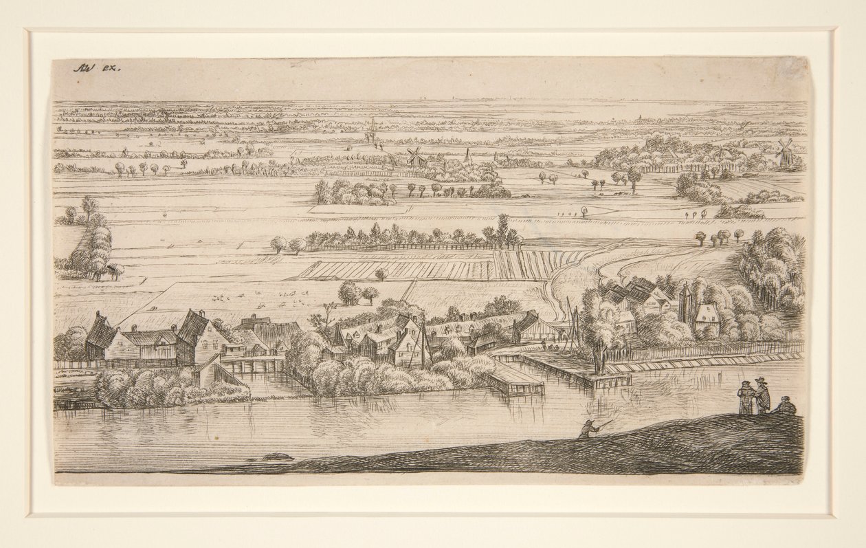 Kanal kenarındaki köy by Anthonie Waterloo