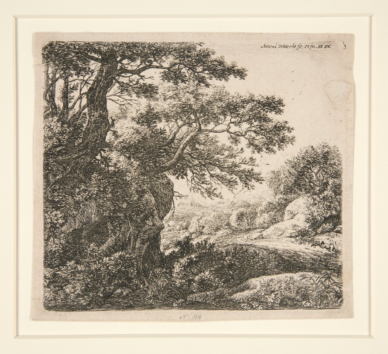 Yol Kenarında Uyuyan Adam, 6 gravür setinden, B. 47-52 by Anthonie Waterloo