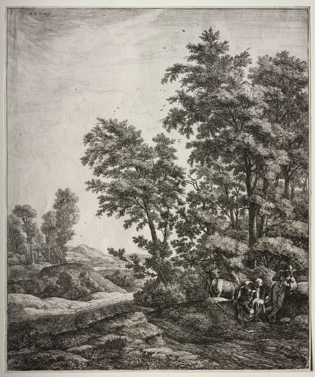 Merkür ve Argus. by Anthonie Waterloo