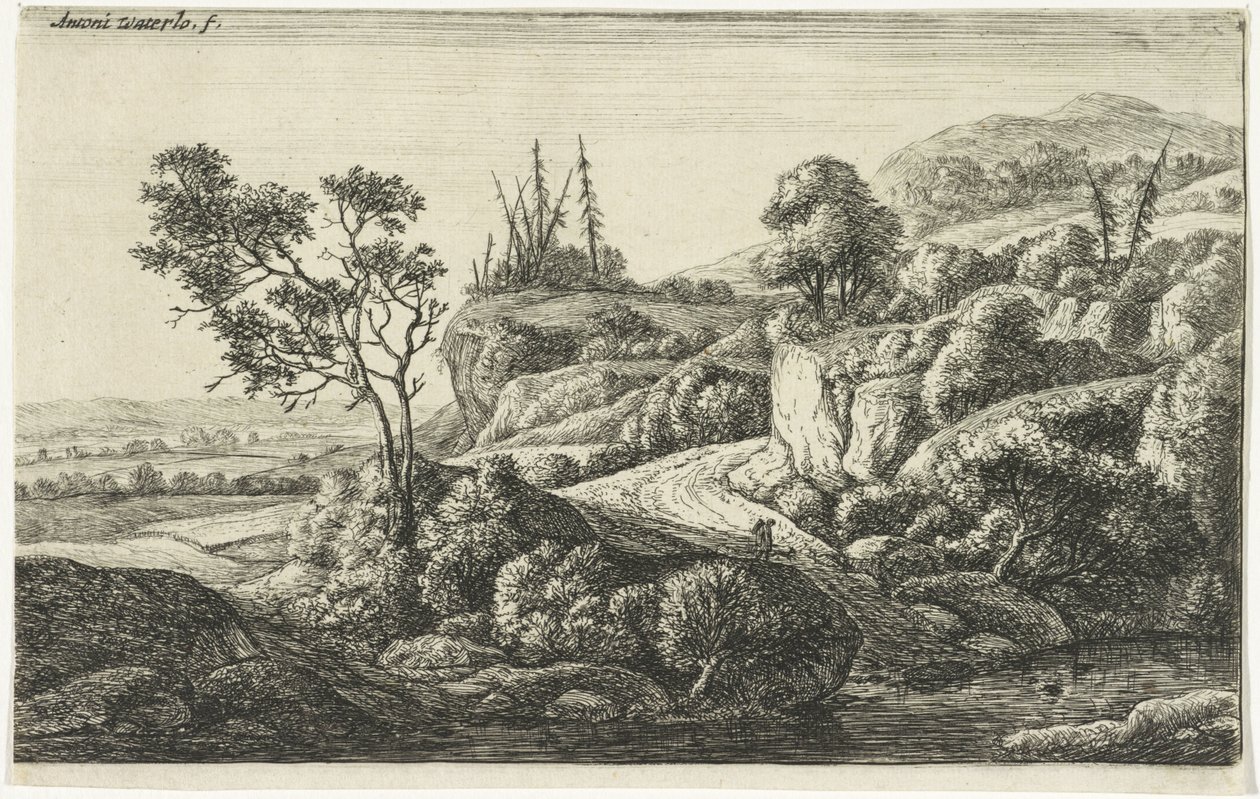 Bir akış yolu Çeşitli manzaralar (dizi başlığı) by Anthonie Waterloo