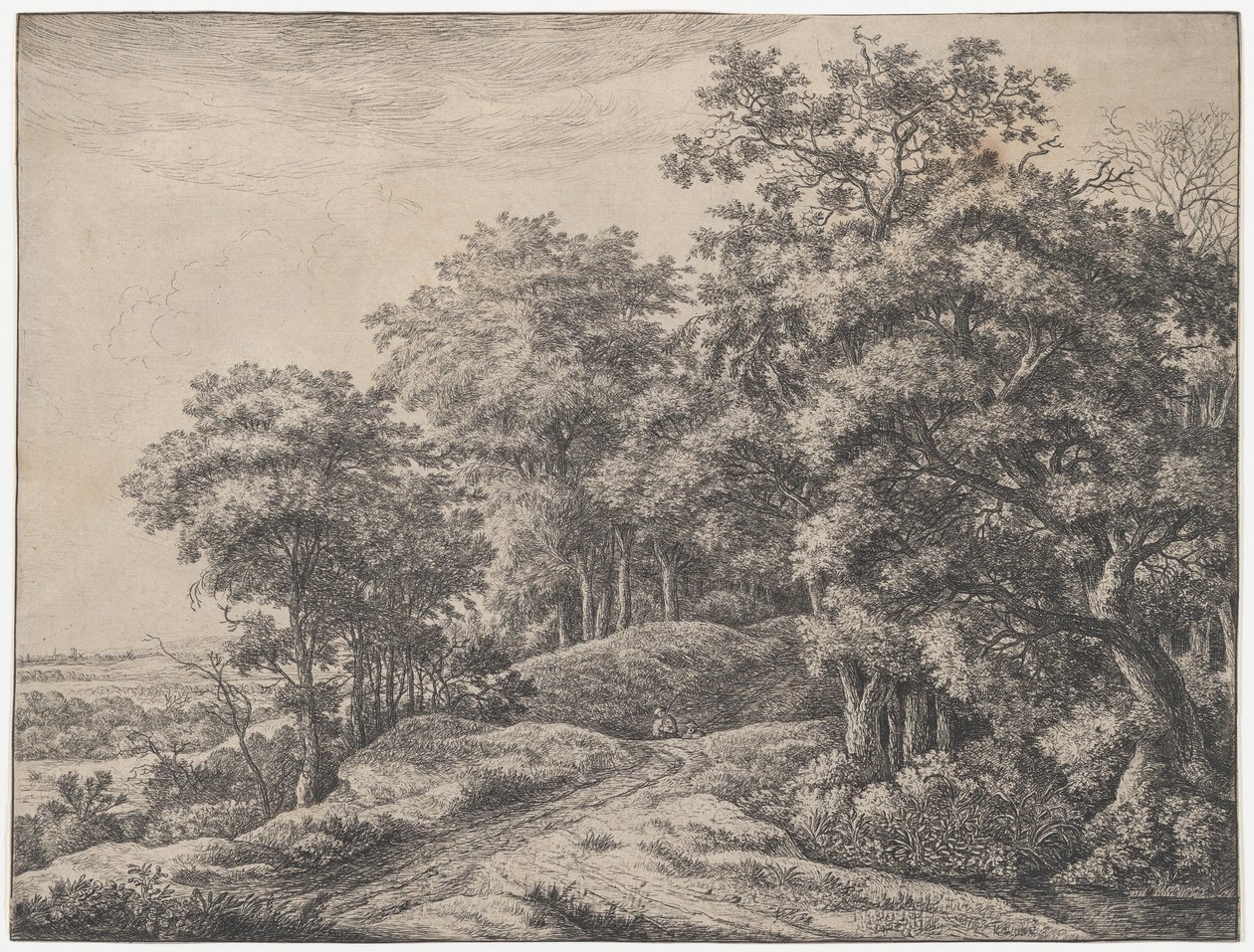 Bir Boşlukta İki Adam, 17. yüzyıl. by Anthonie Waterloo