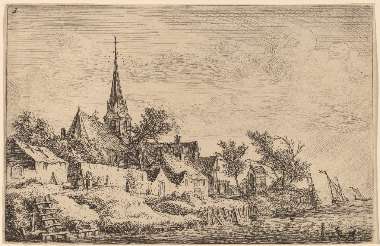 Sahilde Köy Çan Kulesi by Anthonie Waterloo