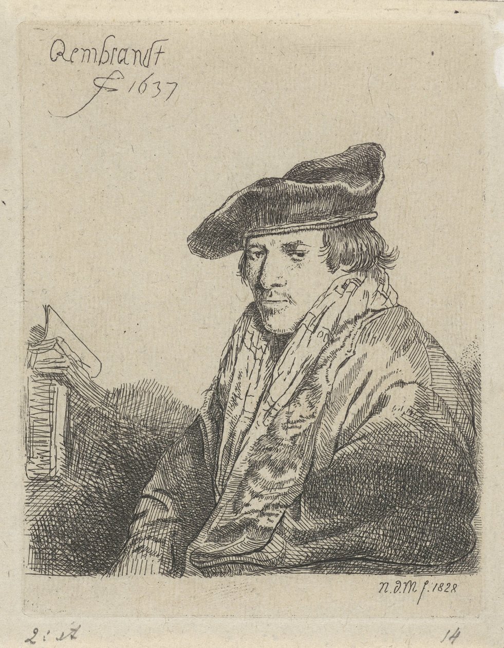 şapkalı genç adam by Anthonie Willem Hendrik Nolthenius de Man