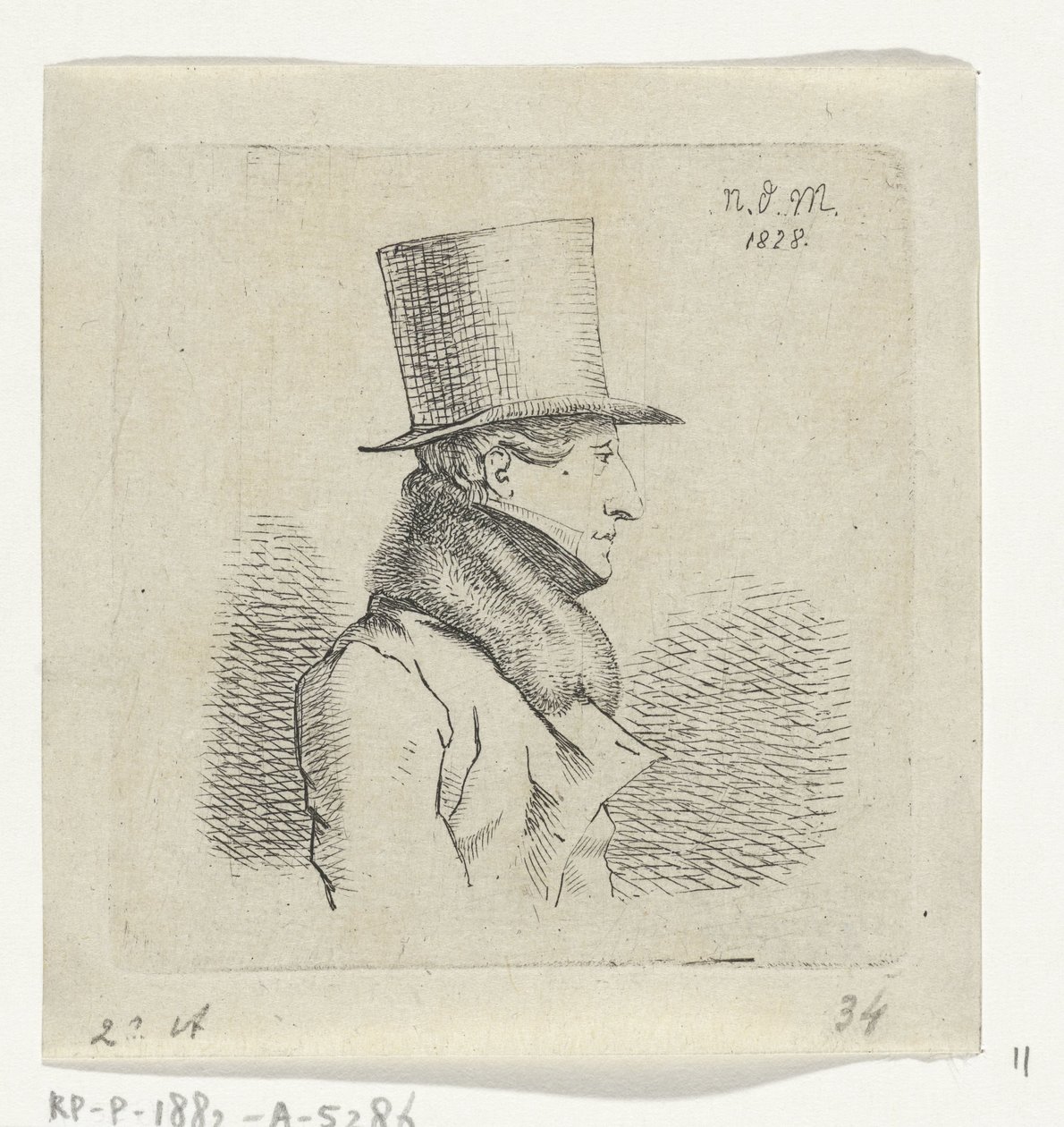 silindir şapkalı adam by Anthonie Willem Hendrik Nolthenius de Man