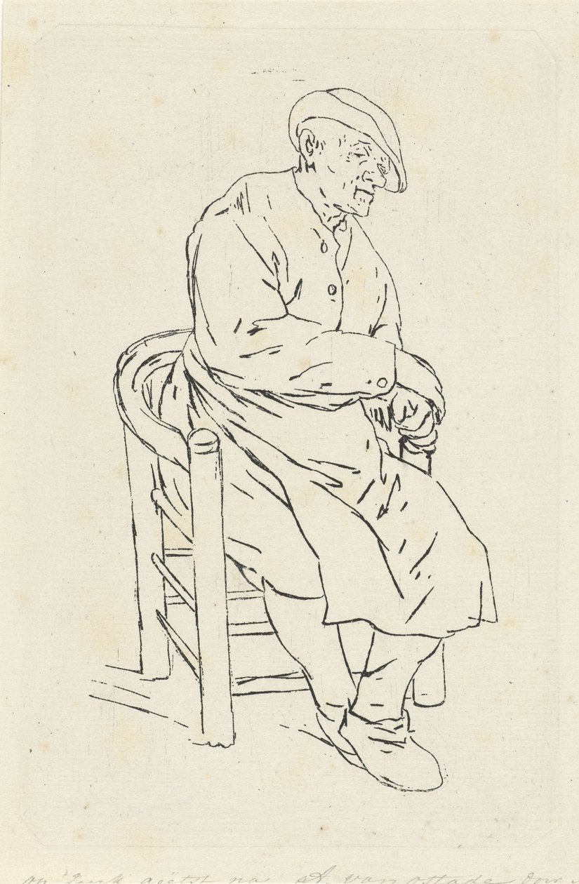 Bir koltukta oturan adam by Anthonie Willem Hendrik Nolthenius de Man