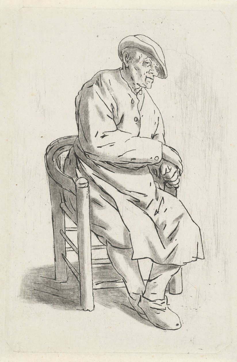 Bir koltukta oturan adam by Anthonie Willem Hendrik Nolthenius de Man
