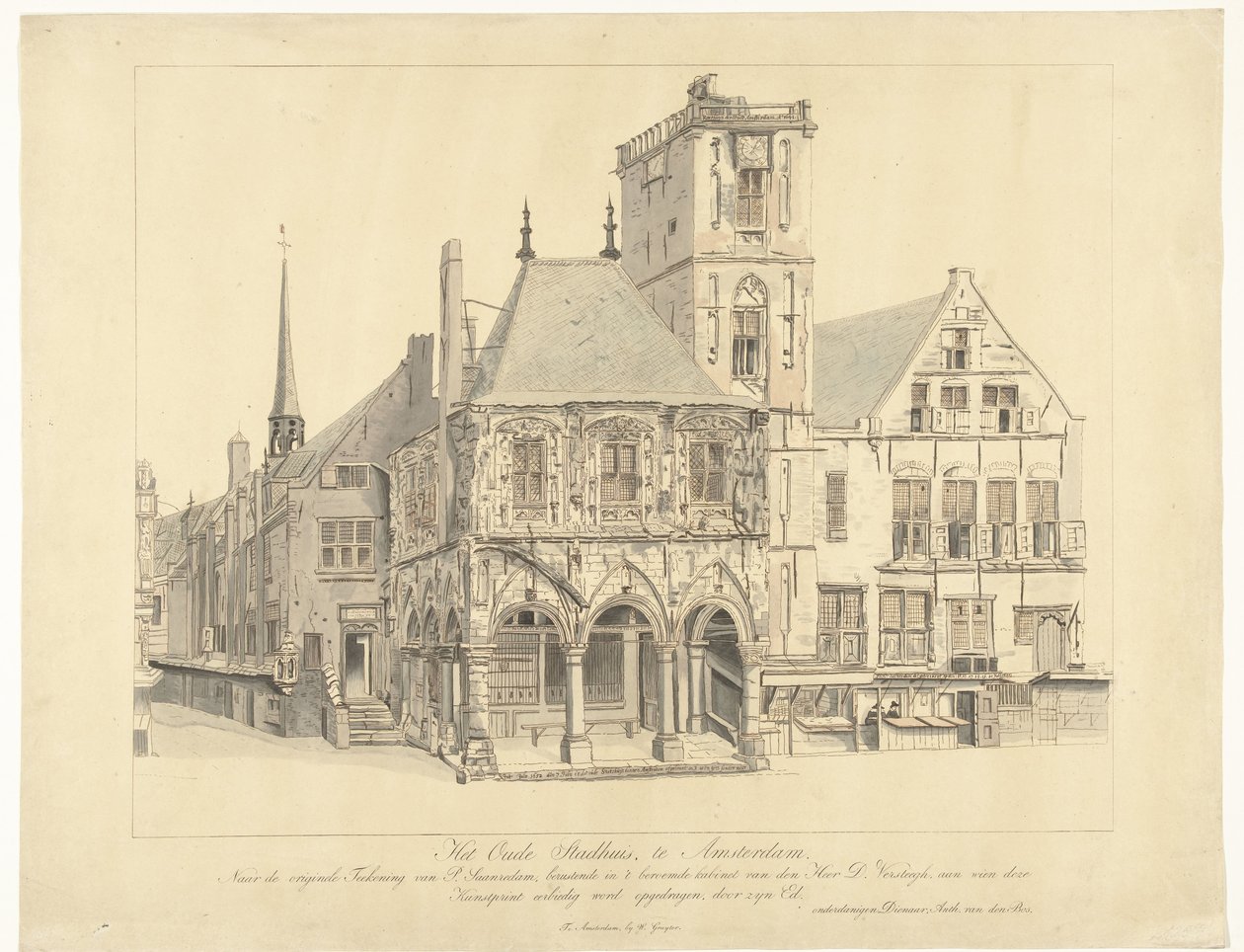 Amsterdam'ın Eski Belediye Binası, 1641 Amsterdam'daki Eski Belediye Binası (nesne üzerindeki başlık) by Anthonie van den Bos