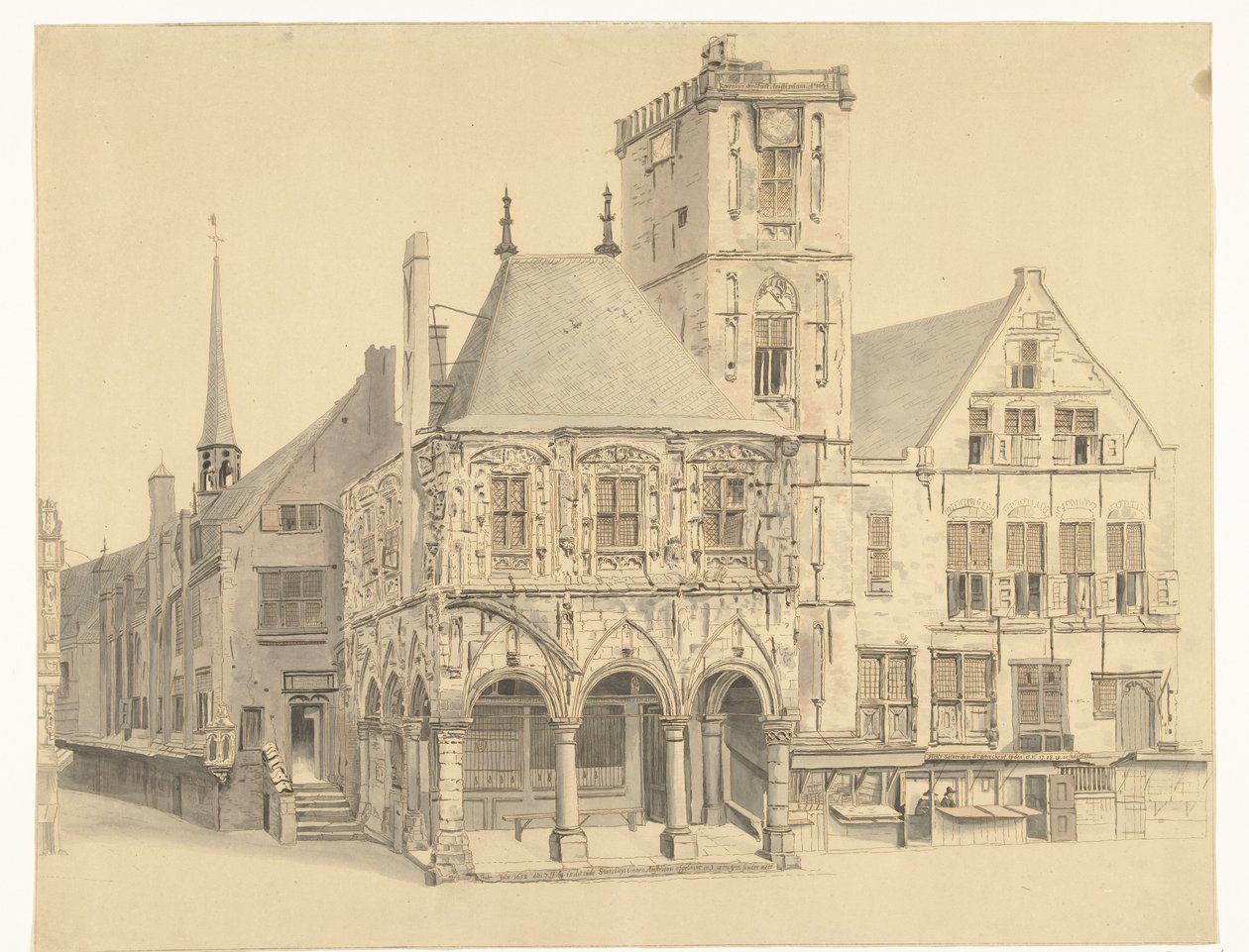 Amsterdam'ın Eski Belediye Binası, 1641 by Anthonie van den Bos
