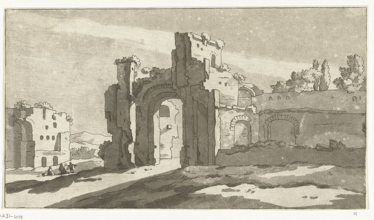 Caracalla Hamamlarının Büyük Salonunun Kalıntıları, Roma by Anthonie van den Bos