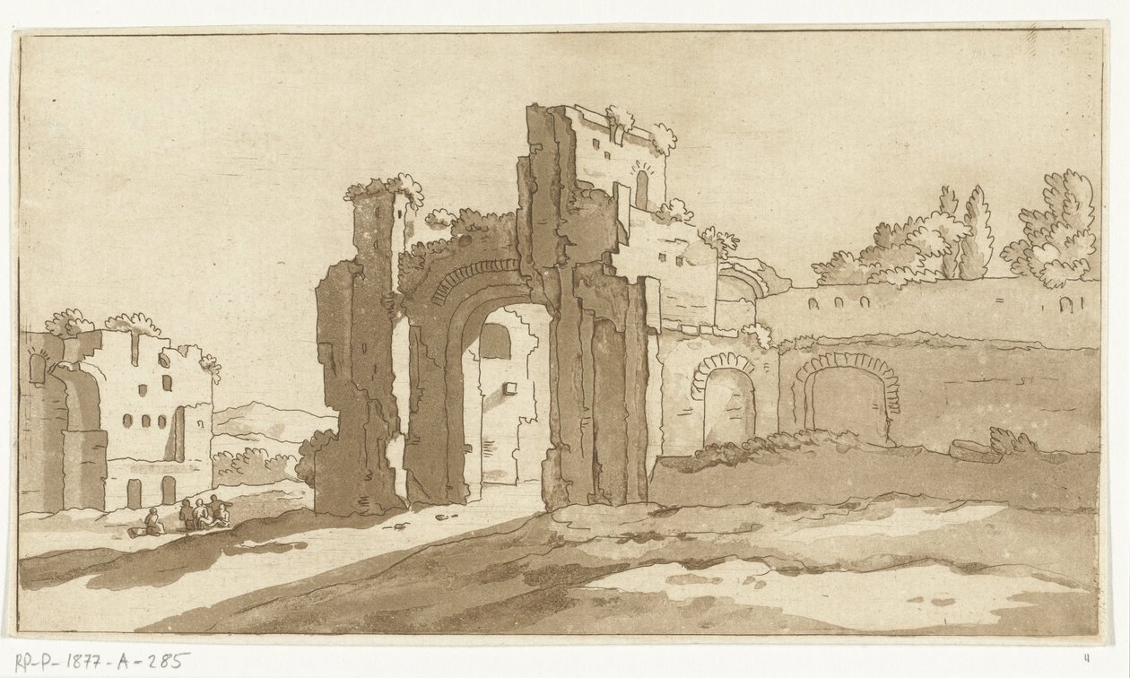 Caracalla Hamamlarının Büyük Salonunun Kalıntıları, Roma by Anthonie van den Bos