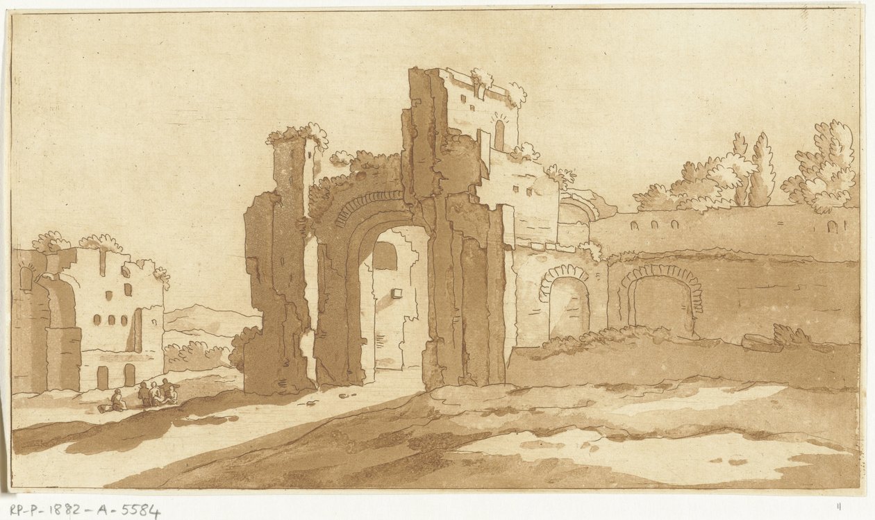 Caracalla Hamamlarının Büyük Salonunun Kalıntıları, Roma by Anthonie van den Bos