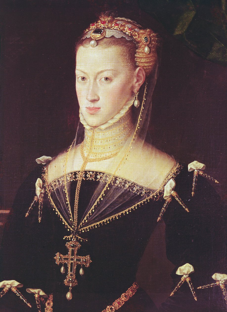 Archduchess Maria of Austria, 1551  (detail of 498704) by Anthonis van Dashorst Mor