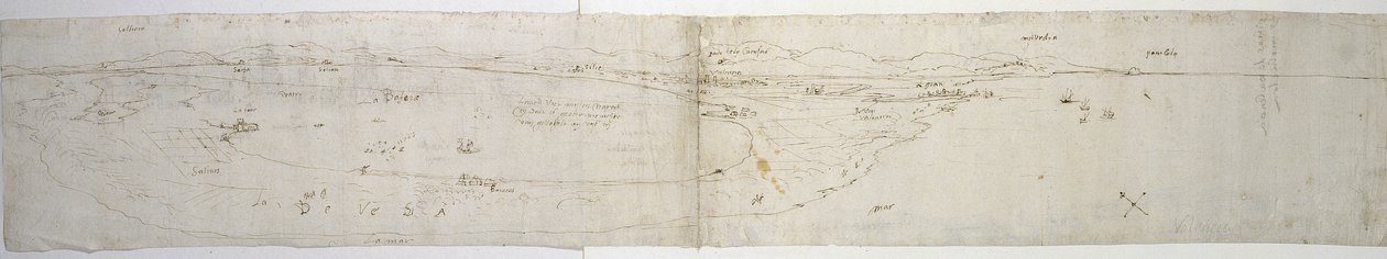 Valencia (kağıt üzerine kalem ve mürekkep) by Anthonis van den Wyngaerde