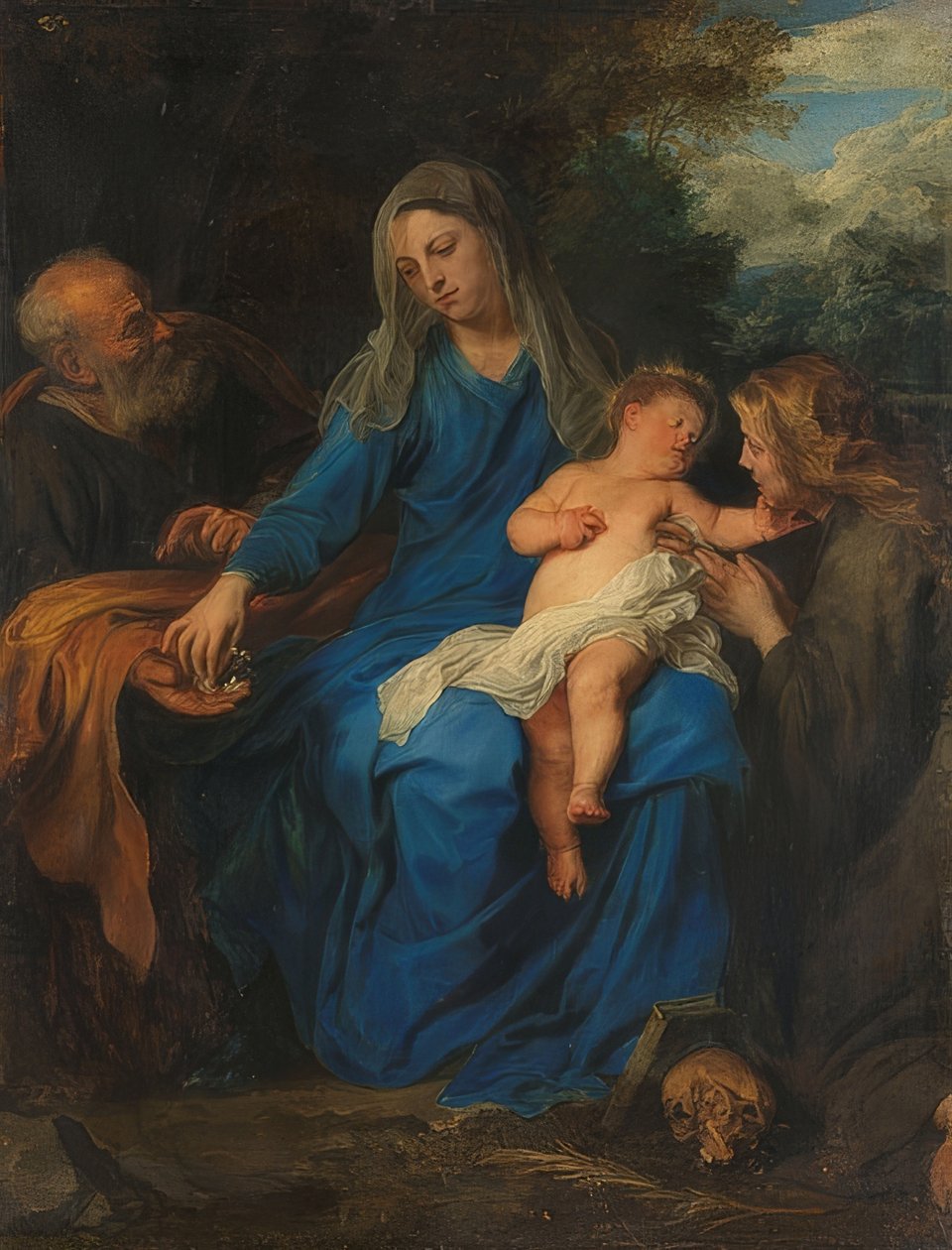 Mary Magdalene ile kutsal aile. 1620 civarında - 1700 civarında by Anthony van Dyck