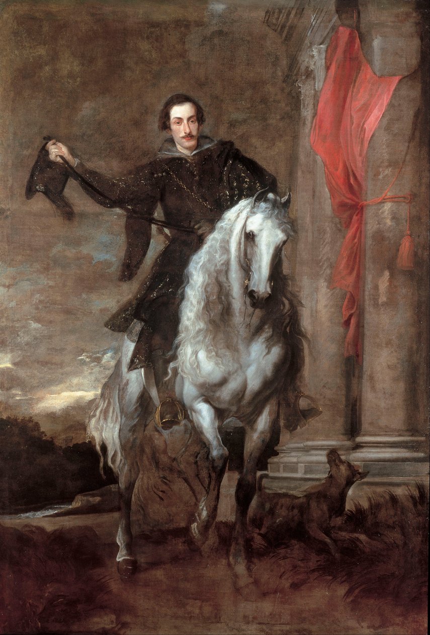 Anton Giulio Brignole-Sale at sırtında by Anthony van Dyck