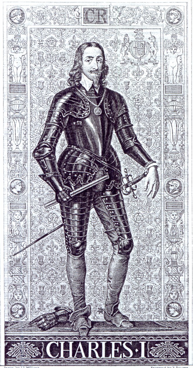 King Charles I, drawn by J.L.Williams and engraved by A.Bourne   by Anthony van Dyck