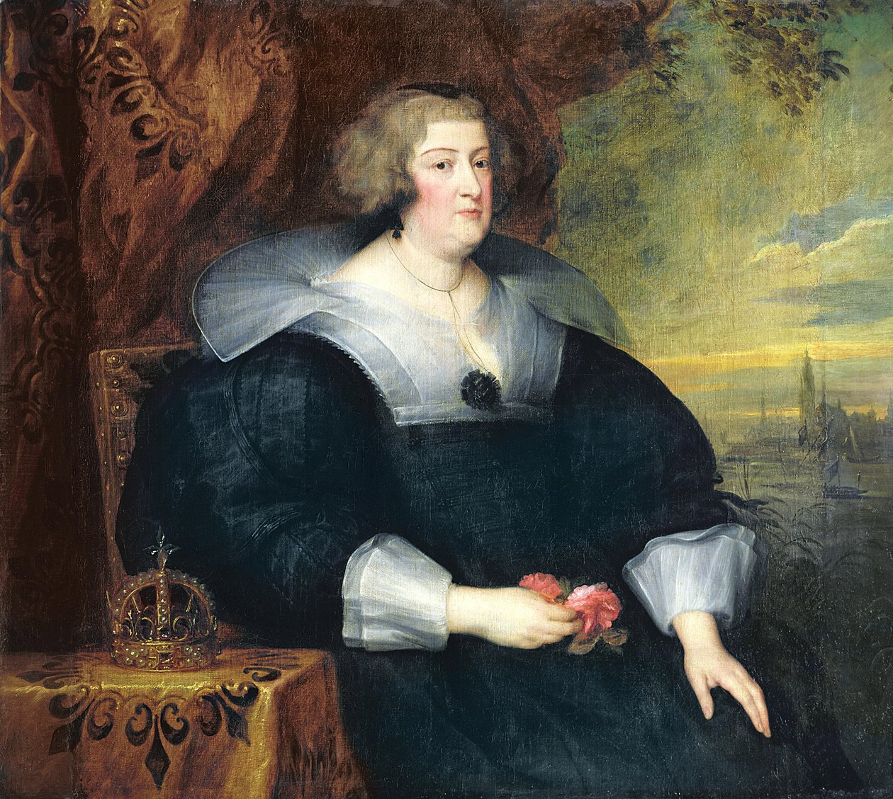 Marie de Medici (1573-1642) 1631 by Anthony van Dyck