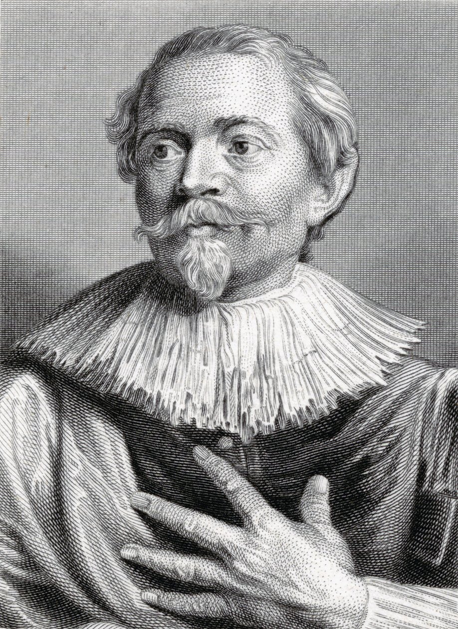 Edward Francis Finden (1791-1857) tarafından oyulmuş Jacob Jordaens (1593-1678) portresi (gravür) by Anthony van Dyck