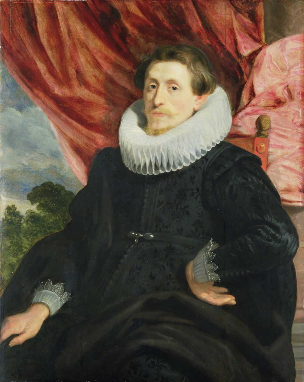 Bir Adamın Portresi, c.1619 (meşe panel üzerine yağlı boya) by Anthony van Dyck