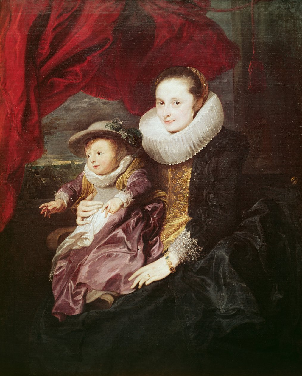 Bir Kadın ve Çocuk Portresi by Anthony van Dyck