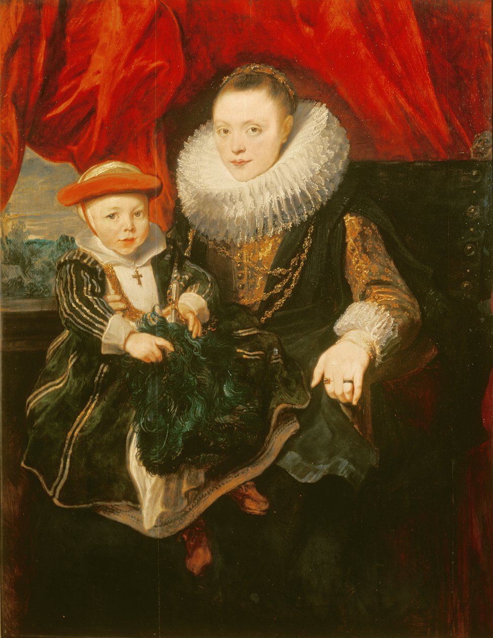 Bir Kadın ve Çocuk Portresi by Anthony van Dyck