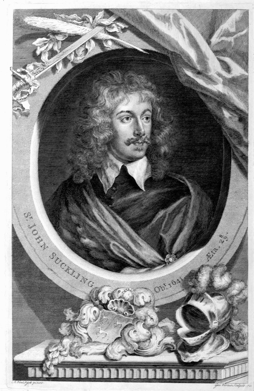 Sir John Suckling, George Vertue tarafından kazınmış, 1744 by Anthony van Dyck