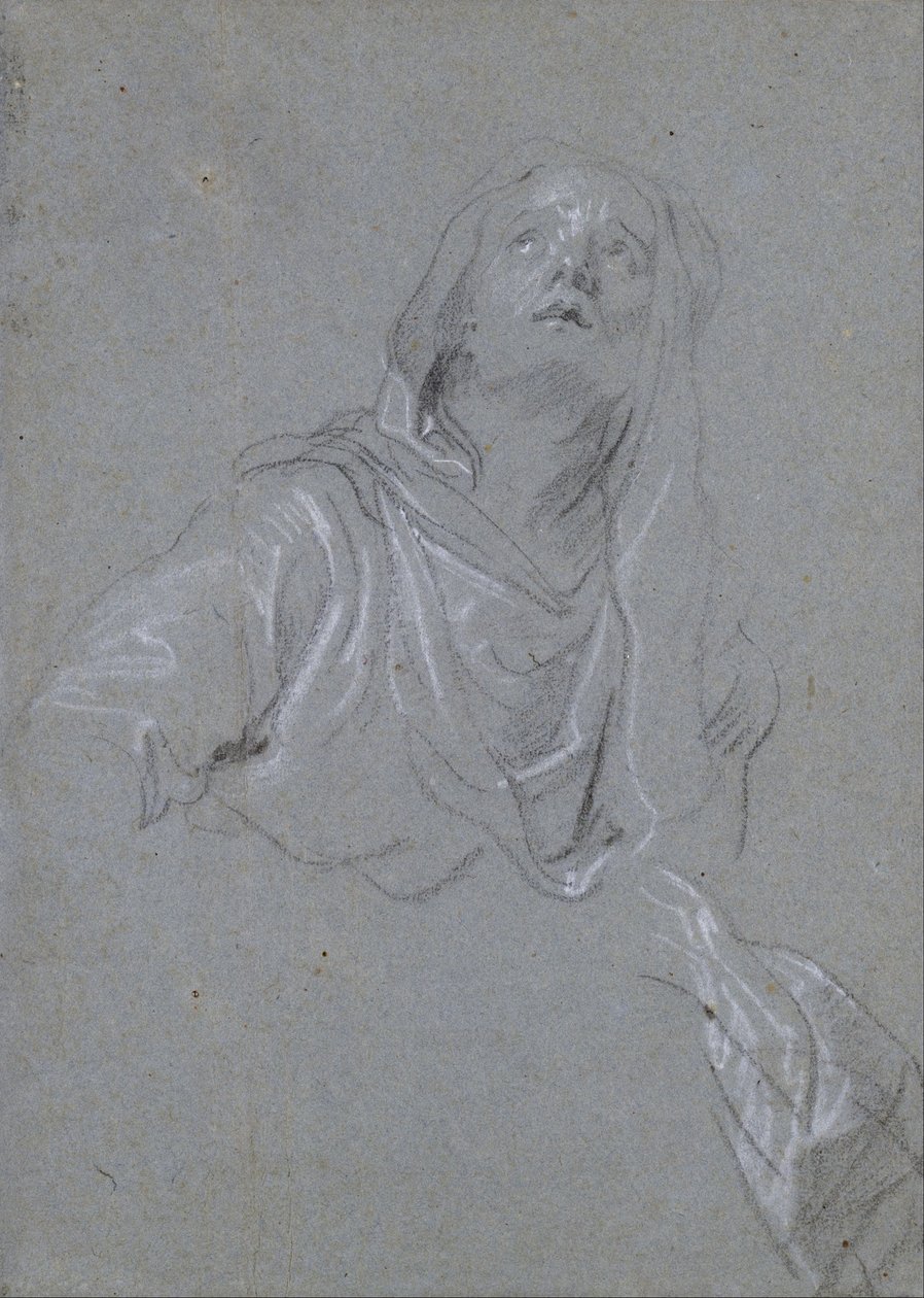 Yukarı bakan bir Madonna çalışması by Anthony van Dyck