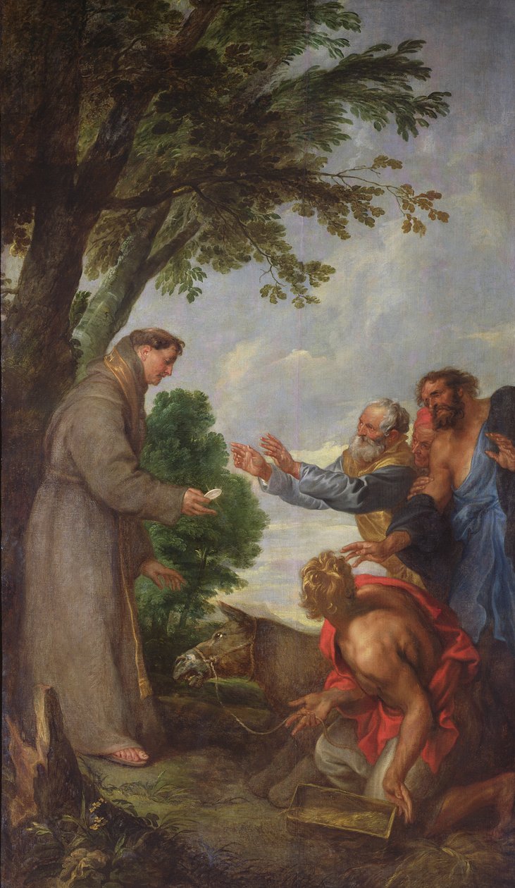 Katır Efsanesi ve Padovalı Aziz Anthony. 1627-32 by Anthony van Dyck