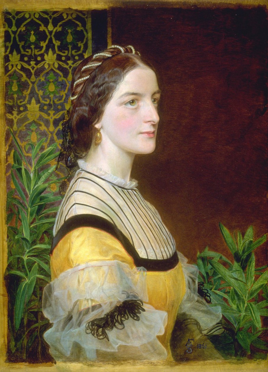 Bir Hanımefendinin Portresi, muhtemelen Anne Simms Reeve, Brancaster Hall, Norfolk by Anthony Frederick Augustus Sandys