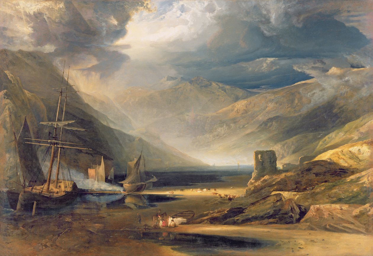 A Storm Passing Off on the Coast of Merionethshire, 1818  by Anthony Vandyke Copley Fielding