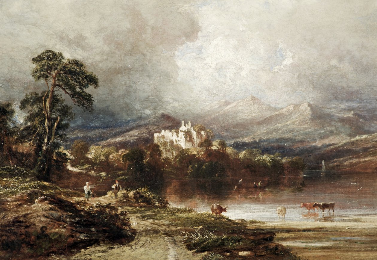 Dunstaffnage Kalesi, Argyllshire, İskoçya by Anthony Vandyke Copley Fielding