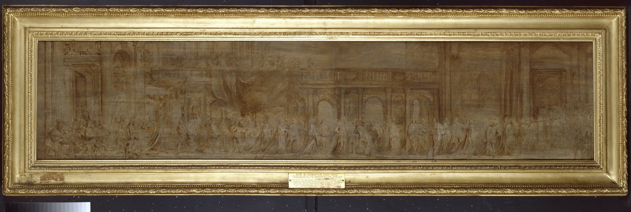 Charles I ve Jartiyer Şövalyeleri Alayda, 1638 (panelde gümüş nokta üzerinde yağ) by Anthony van Dyck