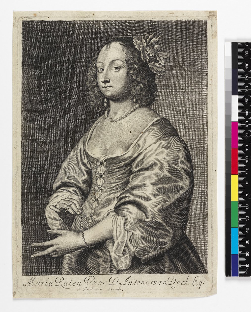 William Faithorne tarafından oyulmuş Mary Ruthven portresi by Anthony van Dyck