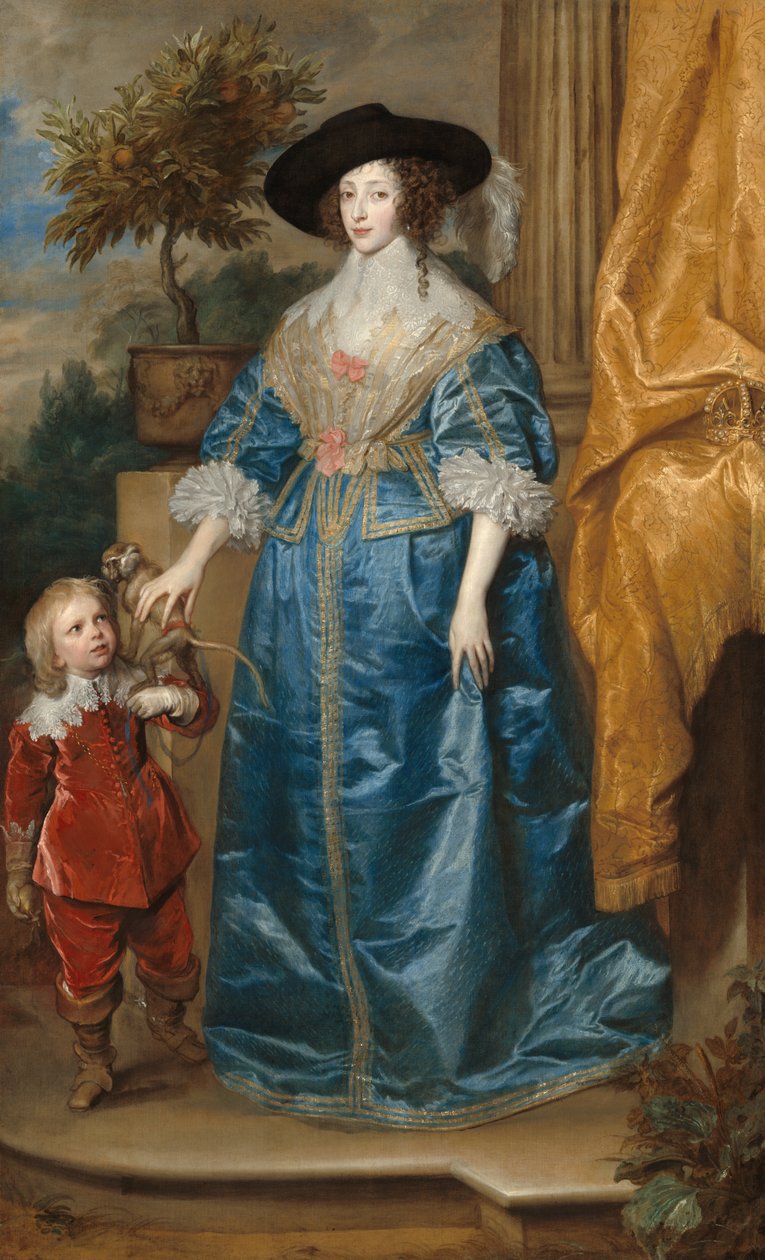 Cüce Sir Jeffrey Hudson ile Kraliçe Henrietta Maria