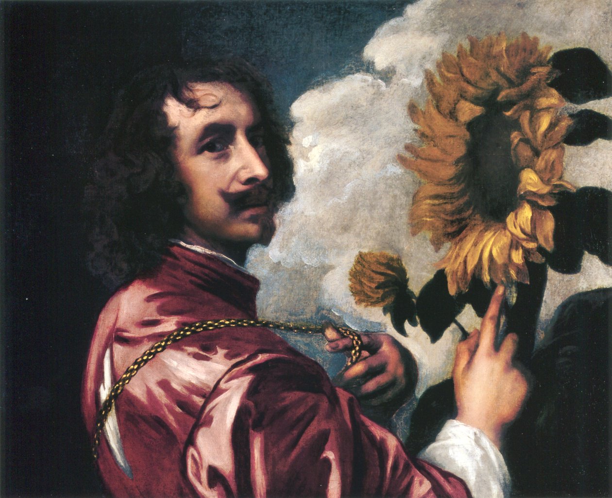 Ayçiçeği ile otoportre by Anthony van Dyck