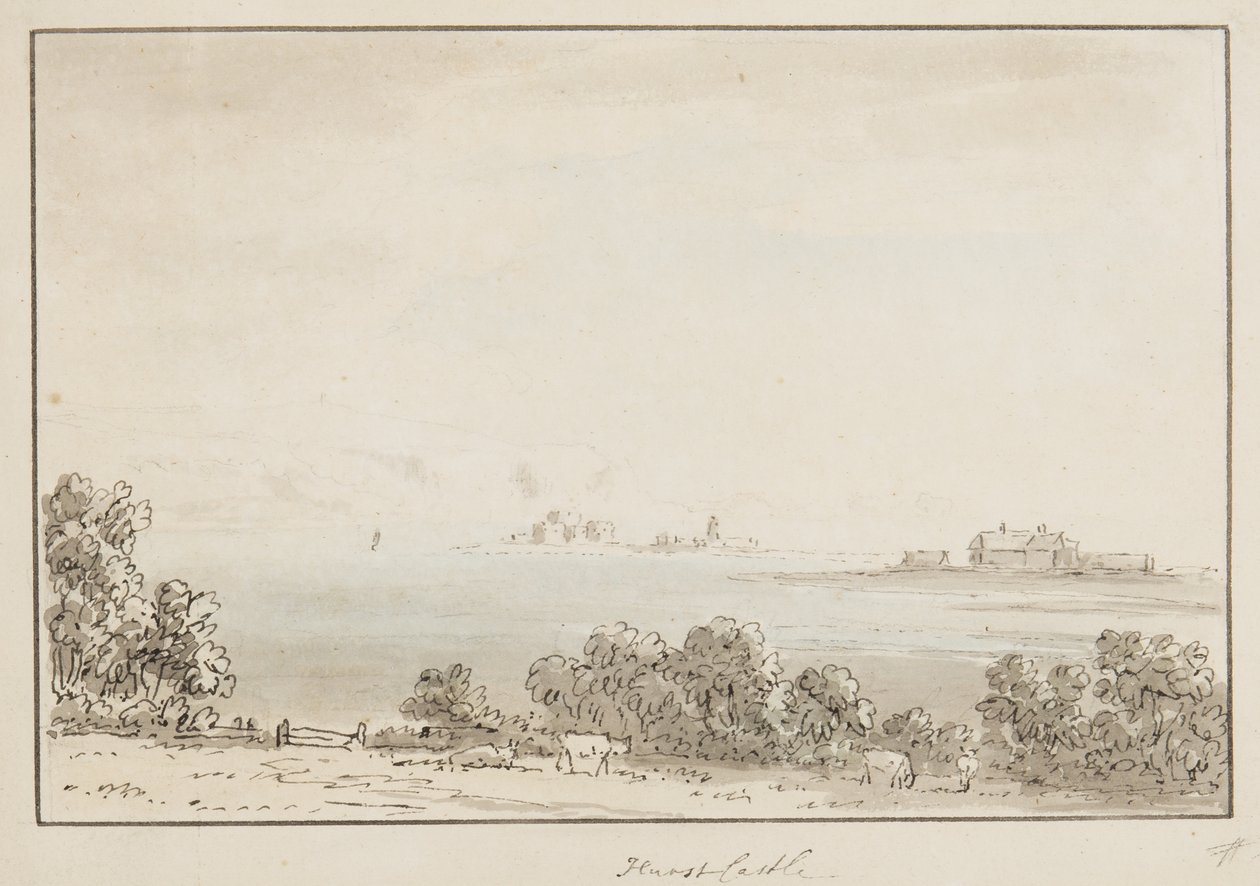Hurst Castle (kağıt üzerinde mürekkep ve wc) by Anthony Devis