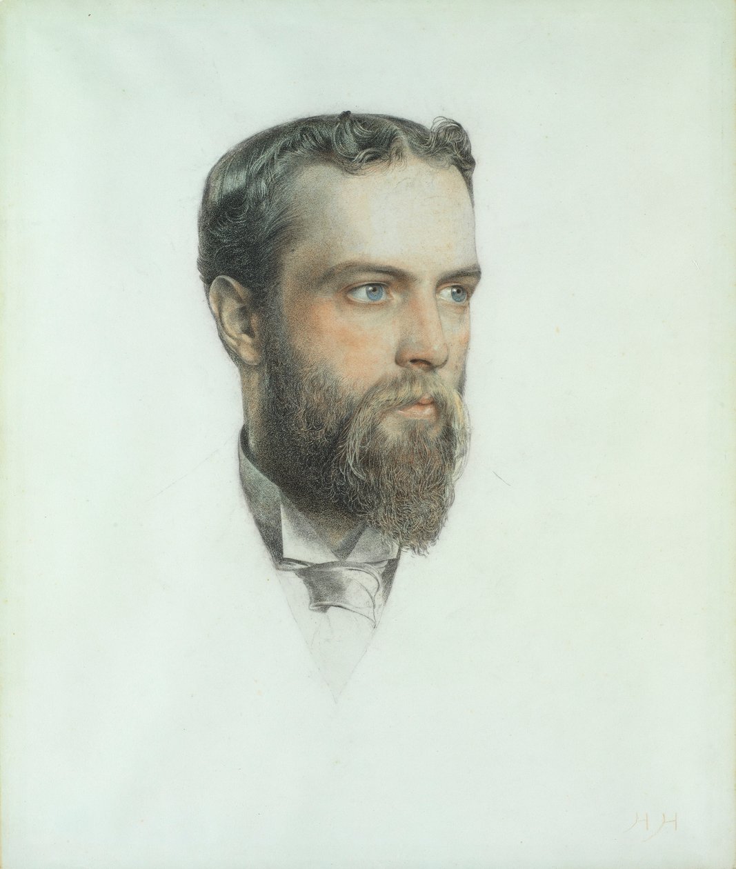 Bir Adamın Başı, 1904 (renkli tebeşirler) by Anthony Frederick Augustus Sandys