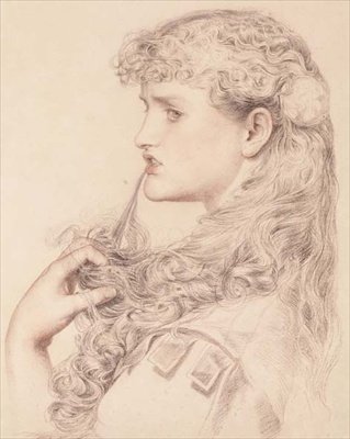Gururlu Maisie (çizim) by Anthony Frederick Augustus Sandys