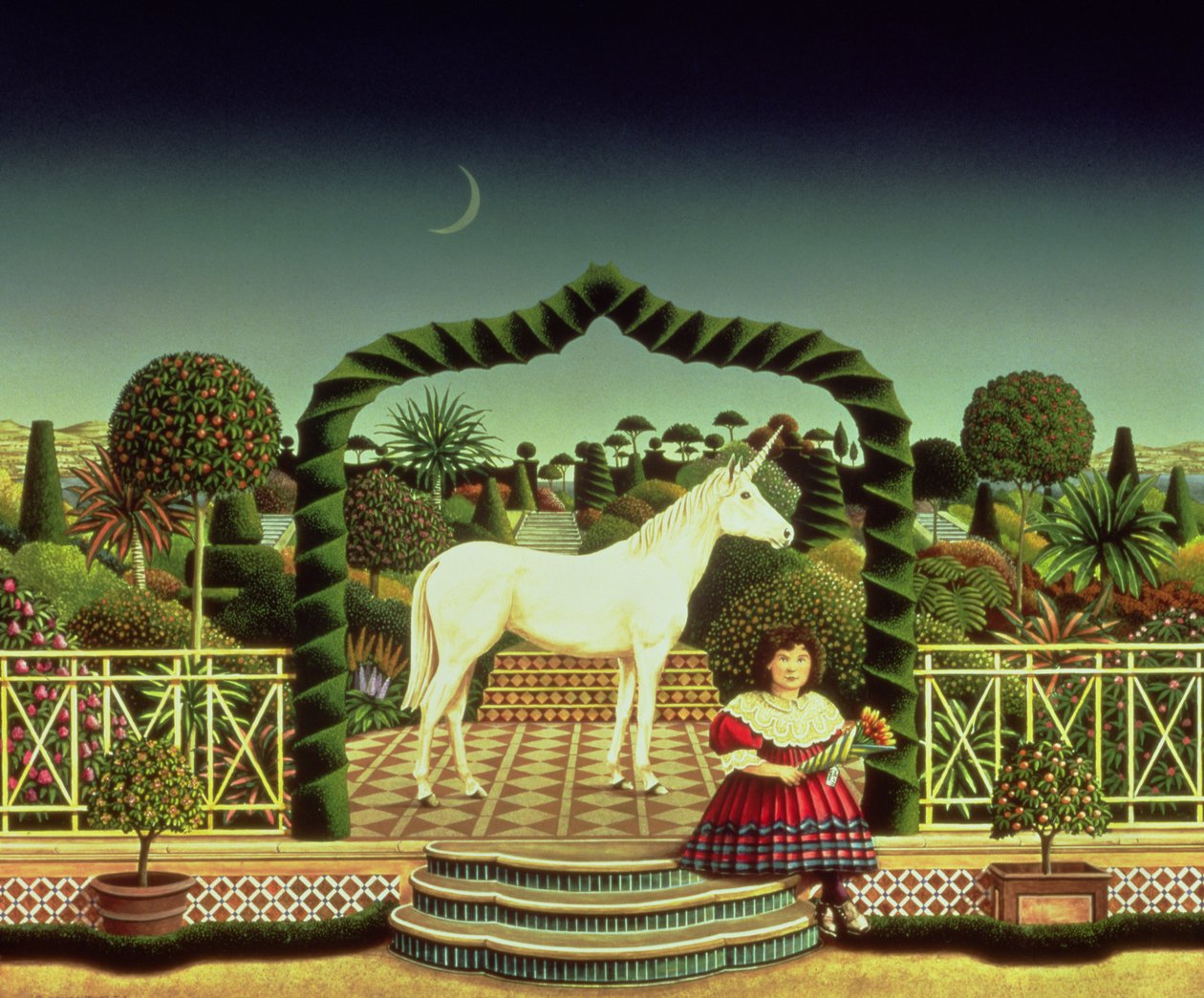 Tek Boynuzlu Kız, 1980 (gemide akrilik) by Anthony Southcombe