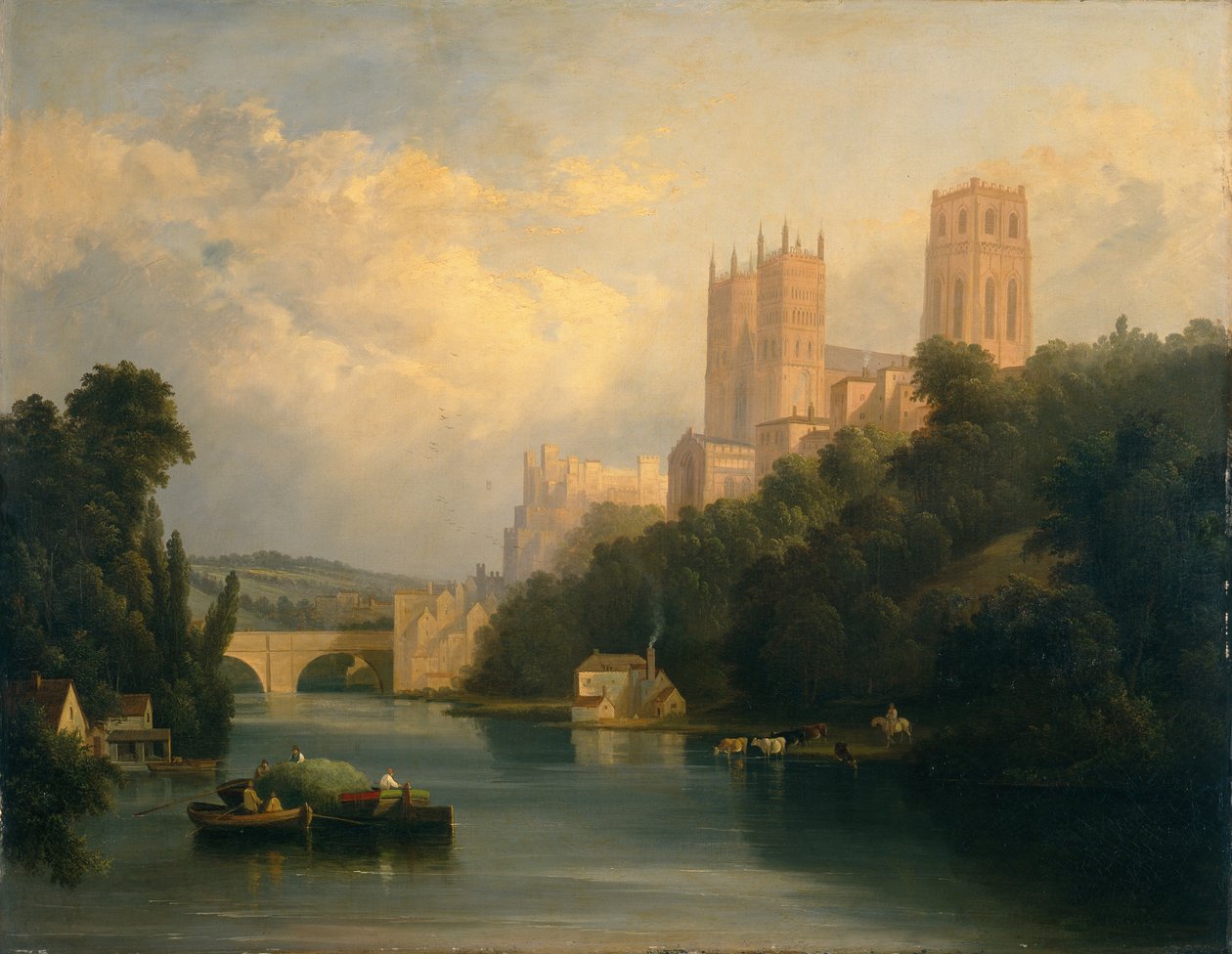 Durham Katedrali (tuval üzerine yağlıboya) by Anthony Vandyke Copley (attr. to) Fielding