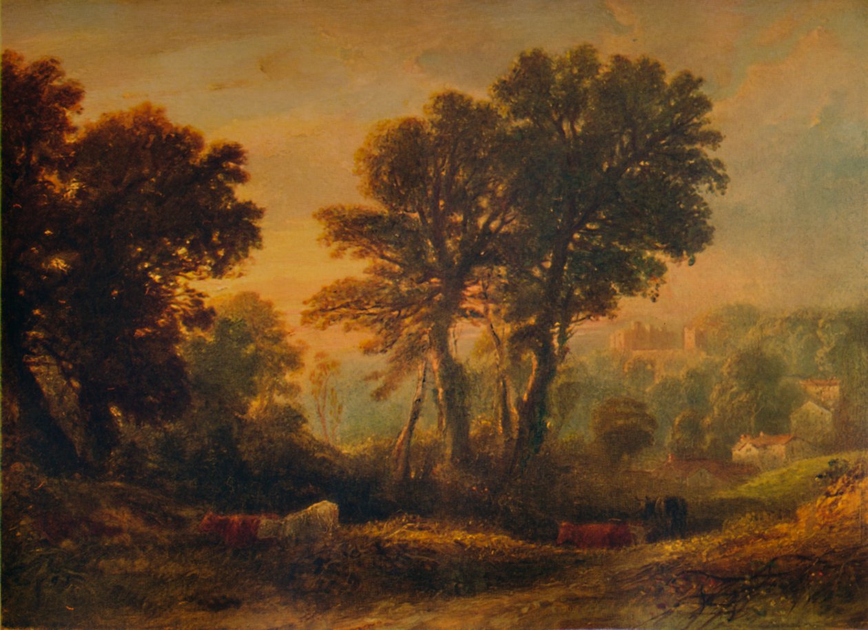 Dunster Kalesi: Gün Batımı, 1850, 1935 by Anthony Vandyke Copley Fielding